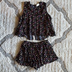Floral Top and Shorts Set